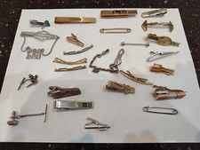 Lote de broches y alfileres de corbata vintage tono dorado y plateado segunda mano  Embacar hacia Mexico