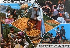 Cartolina costumi siciliani usato  Vestone