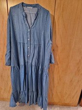 Jeankleid rüschen weite gebraucht kaufen  Seesen