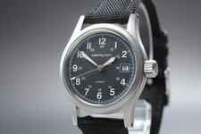 [Exc+5] HAMILTON CÁQUI H683110 32mm mostrador preto data relógio masculino quartzo do Japão comprar usado  Enviando para Brazil