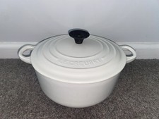 Creuset white round for sale  ANDOVER