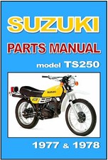 Catálogo de peças de reposição SUZUKI manual TS250 1977 & 1978 TS250B e TS250C comprar usado  Enviando para Brazil