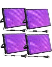 Luzes pretas LED 300W brilho festa Halloween luz negra luz de inundação IP65 pacote com 4 comprar usado  Enviando para Brazil