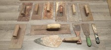 Lote grande de ferramentas de acabamento de concreto com cabo de madeira vintage, usado comprar usado  Enviando para Brazil