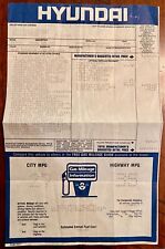 1994 Hyundai Excel Hatchback Monroney Label comprar usado  Enviando para Brazil