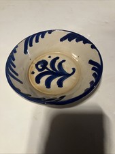 Tigela Vintage Cerâmica Arable San Isidro Granada Espanha Azul Talavera 5 1/4", usado comprar usado  Enviando para Brazil