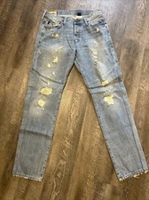 Jeans masculino vintage Abercrombie & Fitch original 5 bolsos onça extra pesada 32x34 comprar usado  Enviando para Brazil