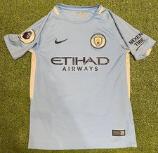 Camisa Manchester City Home 2017/18 Kun Agüero #10 infantil tamanho P (8–10 anos) comprar usado  Enviando para Brazil