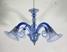 Lampadario vetro blu usato  Varallo Pombia