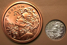 Usado, 2013 S.b. SiLVeR Shield 1 Oz COBRE + 2014 DÉCIMO 1/10 Oz BU SiLVeR FREEDOM GIRL comprar usado  Enviando para Brazil