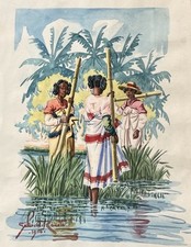 Belle aquarelle africaniste d'occasion  Lamballe