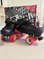 Usado, Rock Skates GT50 preto rosa quente patins de velocidade tamanho 7 masculino serve para mulheres 8-8.5 comprar usado  Enviando para Brazil
