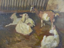 ölgemälde tiere stall gebraucht kaufen  Unterhaching
