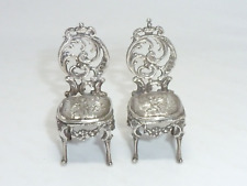 Usado, Par de cadeiras miniaturas vitorianas prata esterlina Edwin Thompson Bryant c1897 comprar usado  Enviando para Brazil