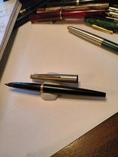 Caneta-tinteiro Parker 45 preta com tampa cromada escovada comprar usado  Enviando para Brazil