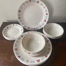 Juego de platos y cuencos Corelle Corning Hometown - Total 22 - Corazones cerezas segunda mano  Embacar hacia Mexico