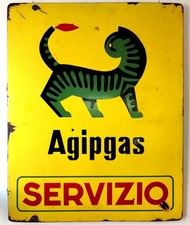 1950ca insegna metallo usato  Italia