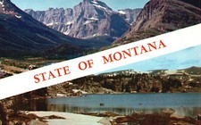 Cartão postal MT State of Montana Mountain & Water View cromado vintage PC f9287 comprar usado  Enviando para Brazil