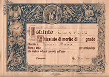 Diploma del 1912 usato  Monza
