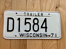Placa de licença de trailer pesado 1971 Wisconsin comprar usado  Enviando para Brazil