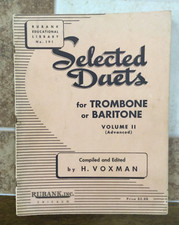 Rubank Duetos Selecionados para Trombone Barítono Euphonium Vol 2 Livro Avançado comprar usado  Enviando para Brazil
