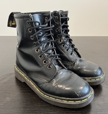 Botas de combate femininas pretas de couro unissex feitas na Inglaterra Dr.Martens 1460 tamanho 5 comprar usado  Enviando para Brazil