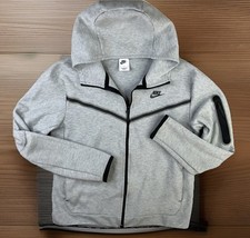 Jaqueta Nike Tech com capuz zíper completo cinza esporte lã CU4489-063 masculina tamanho M logotipo comprar usado  Enviando para Brazil