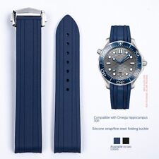 Pulseira de relógio de silicone macio à prova d'água pulseira de borracha 20 mm para Omega Seamaster comprar usado  Enviando para Brazil