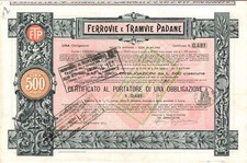 Obbligazioni 500. ferrovie usato  Mantova