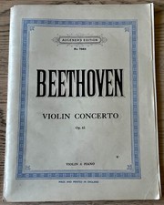 LIVRO DE PARTITURAS PARA VIOLINO E PIANO CONCERTO BEETHOVEN +SOLO (1937) ÁCIDO comprar usado  Enviando para Brazil