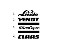Sticker, aufkleber, decal - LINDE FENDT ATLAS COPCO CLAAS - 50, 70, 100 cm, używany na sprzedaż  PL