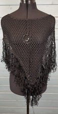 Womens poncho black for sale  NOTTINGHAM