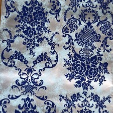 11+ Jardas de Espessura Vintage Flocado Papel de Parede Contato Contato Bando Azul 1967, usado comprar usado  Enviando para Brazil