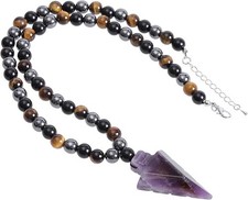 Crystal necklace amethyst for sale  BIRMINGHAM