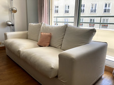 Canapé tissu blanc d'occasion  Boulogne-Billancourt