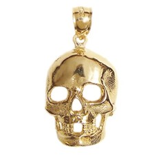 Novo pingente de caveira de ouro amarelo 14k comprar usado  Enviando para Brazil
