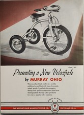 1948 Impressão Ad Murray Ohio Nova Bicicleta Triciclo Velocípede Cleveland, Ohio comprar usado  Enviando para Brazil