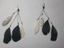Schwarz weisse feder gebraucht kaufen  Viernheim