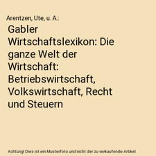 Gabler wirtschaftslexikon ganz gebraucht kaufen  Trebbin