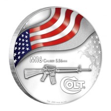 CAIXAS + CoA APENAS EUA M16 COLT RIFLE calibre ARMA DE MÃO moeda de prata 2010 pistola arma comprar usado  Enviando para Brazil