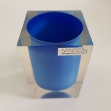 Vaso de escova de banheiro designer resina moderno Maison Design 11cm azul claro comprar usado  Enviando para Brazil