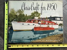 Folheto CHRIS CRAFT 1950 Catálogo de Barco a Motor Sportsman Runabout Cruiser 70 Páginas comprar usado  Enviando para Brazil