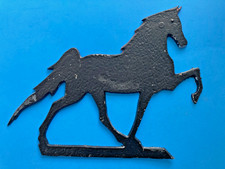 TOPPER DE CATA-VENTO DE METAL FUNDIDO VINTAGE ALUMÍNIO ZINCO VINTAGE TROTTING HORSE WALKER comprar usado  Enviando para Brazil