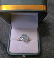 Emerald diamond ring for sale  MANCHESTER