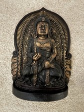 Wooden buddha carving for sale  EXETER