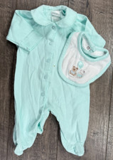 Roupas para bebê menino Little Wonders Preemie 2 peças roupa com pés de coelho de urso e babador comprar usado  Enviando para Brazil