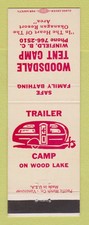 Capa Matchbook - Woodsdale Tent Camping Winfield BC Trailer comprar usado  Enviando para Brazil