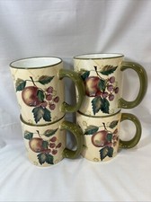 Usado, Conjunto de 4 canecas/copos florais de café/chá Zrike Garden Splendor frutas pintadas à mão comprar usado  Enviando para Brazil