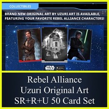 REBEL ALLIANCE UZURI ARTE ORIGINAL SR+R+U 50 CONJUNTO DE CARTAS STAR WARS COMERCIANTE DE CARTAS comprar usado  Enviando para Brazil