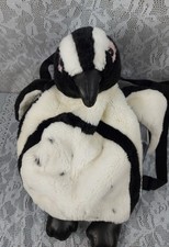 Mochila Petting Zoo pinguim pássaro livro bolsa de pelúcia preta bicho de pelúcia JLI 1994, usado comprar usado  Enviando para Brazil